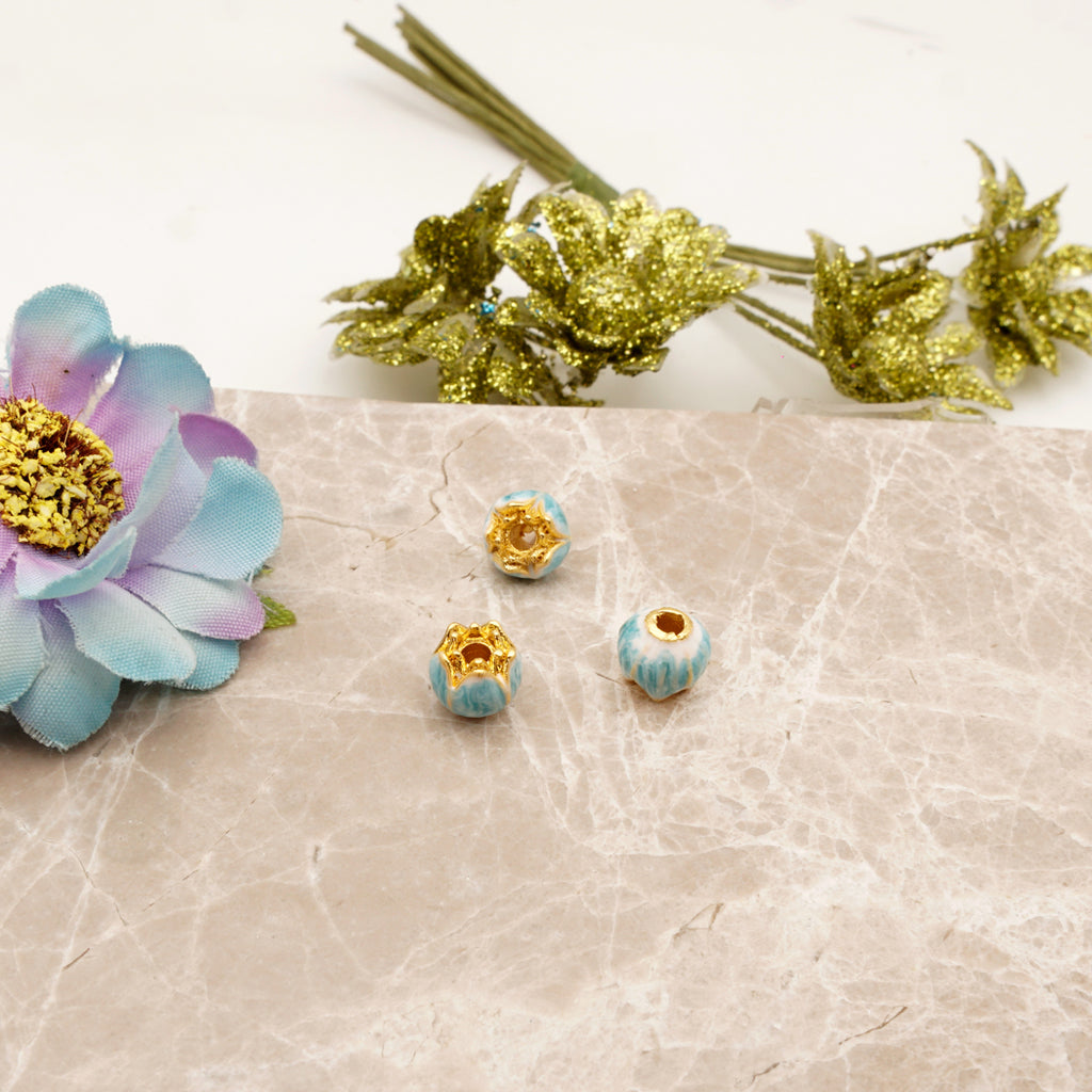 Lotus Flower Cloisonne Beads