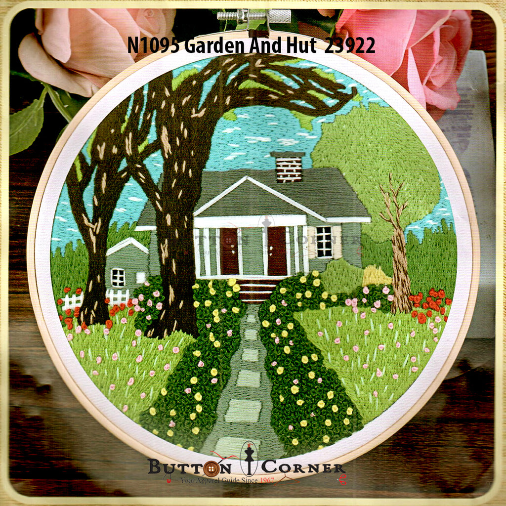 Garden And Hut Embroidery Kit