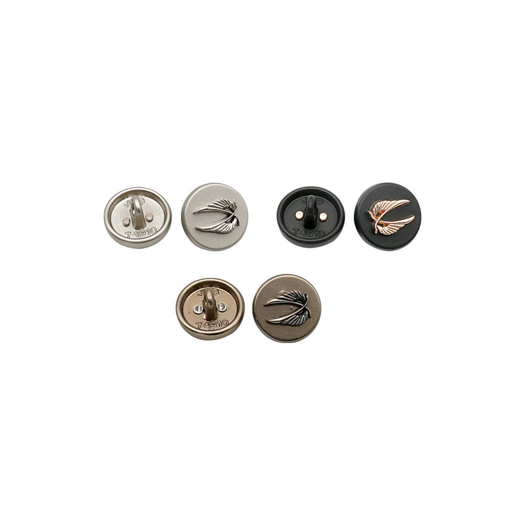Angel Wings Metal Shirt Button