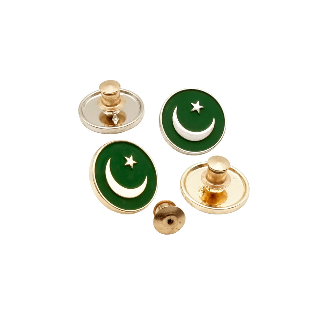Round Shape Pakistan Flag Lapel Pin