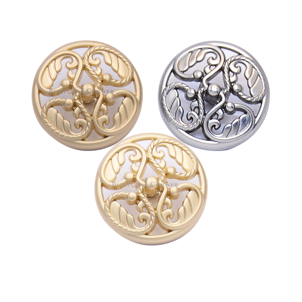 Vintage Sterling Metal Suiting Button