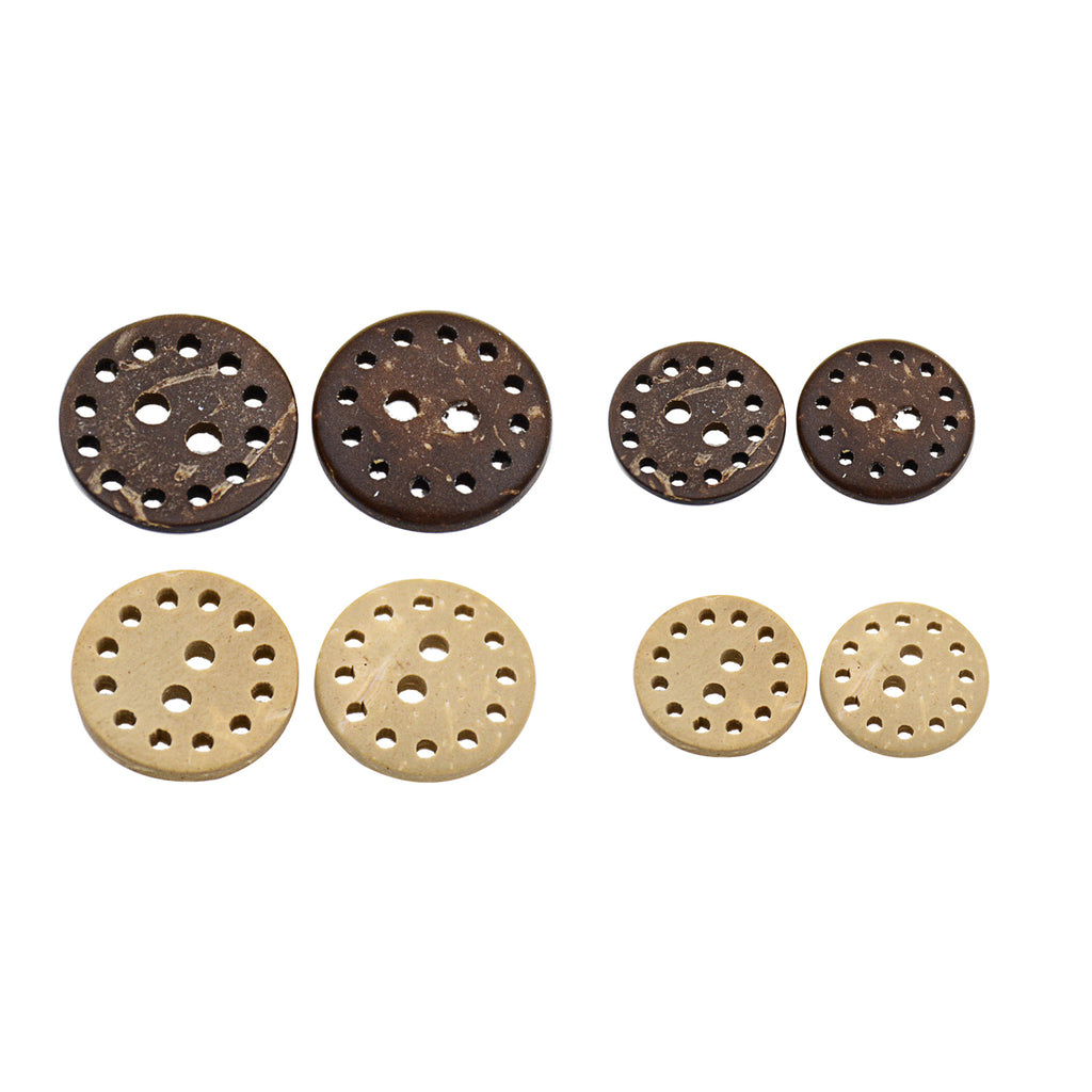 Pierced 2 Hole Coconut Button