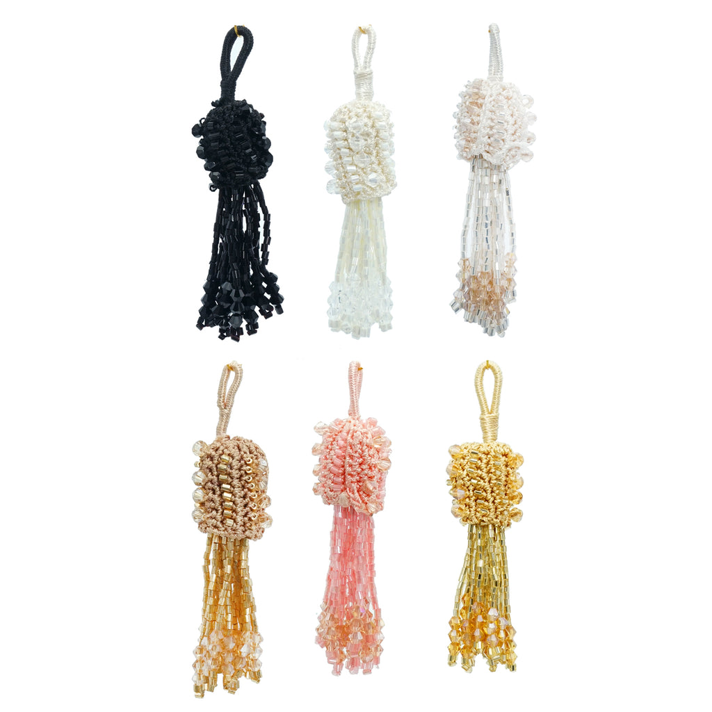 Fancy Glass Beads Crystal Tassel