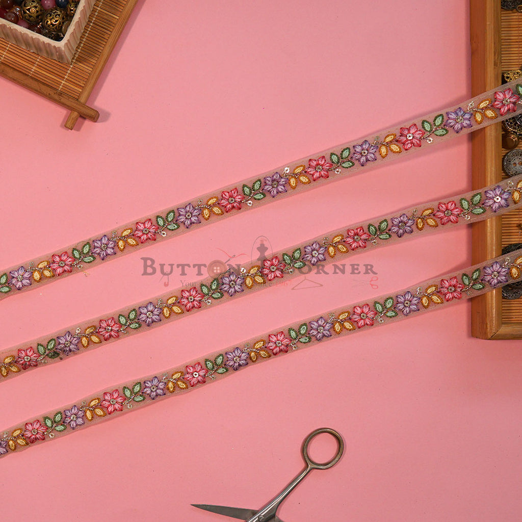 Embroidery Thread Sequence Net Lace