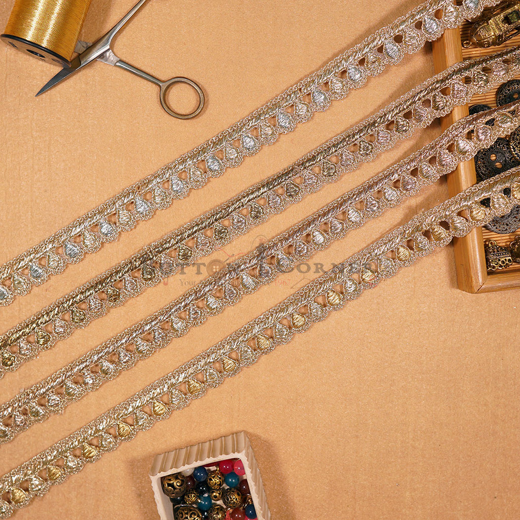Fancy Metallic Yarn Net Lace