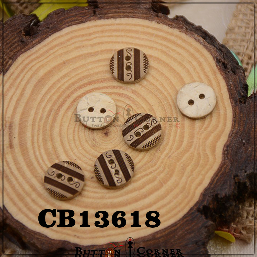 Dill knopf 2 Hole Coconut Button
