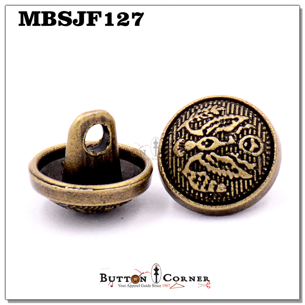 Wings Design Metal Shank Button