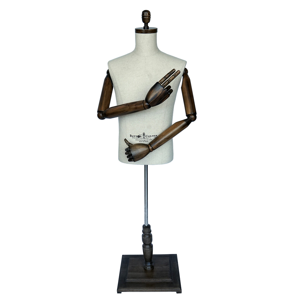 Display Mannequin With Wooden Adjustable Arm