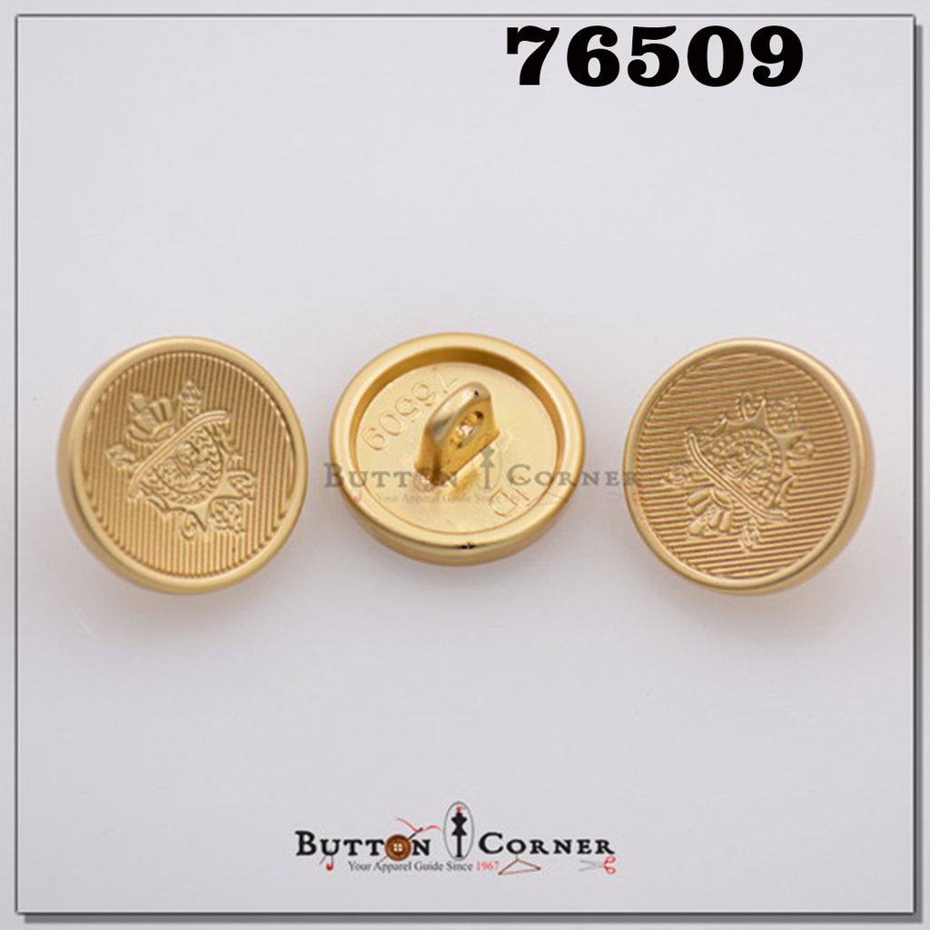 Lining Crown Design Metal Suiting Button