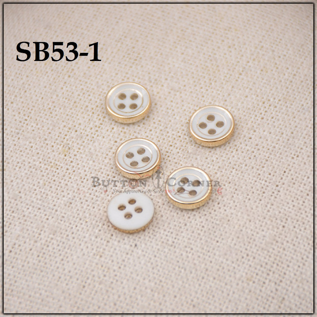Center Circle 4 Hole Plastic Shirt Button