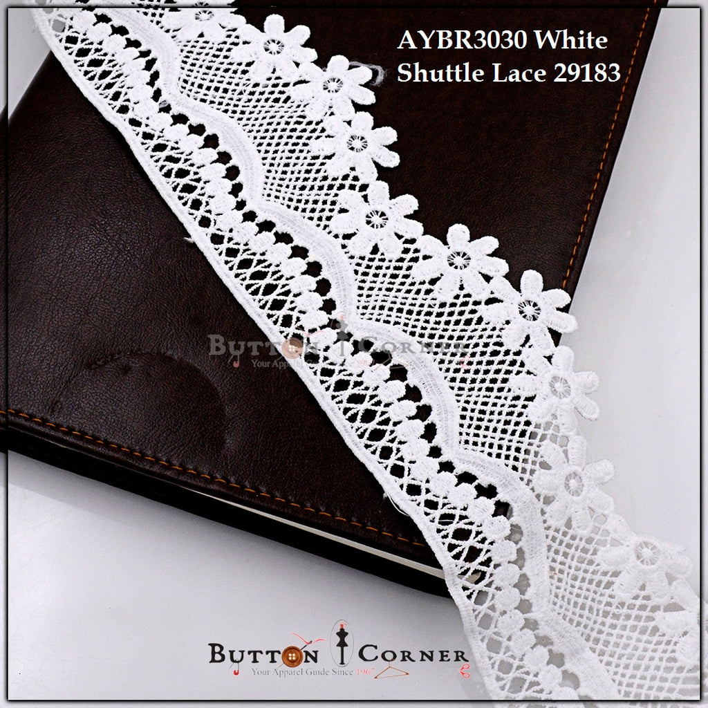 One Side Border Shuttle Lace
