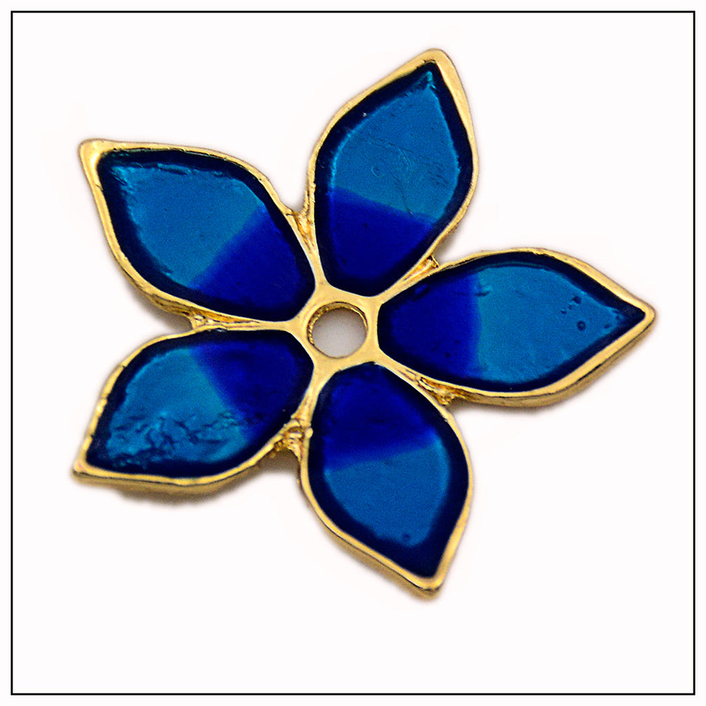 Sun Flower Design Metal Button