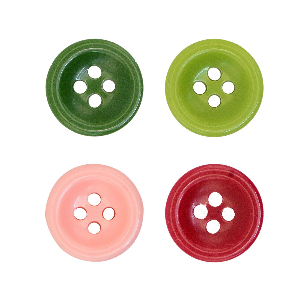 Round 4 Hole Polyester Button