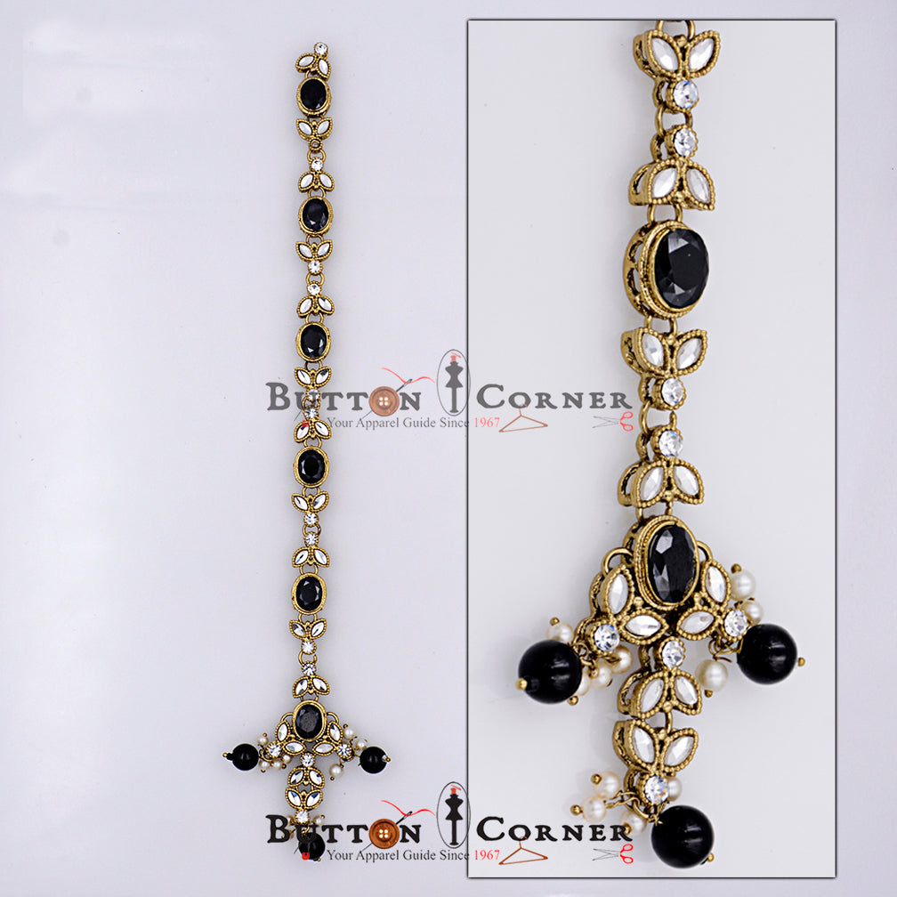 Fancy Kundan Button Patti