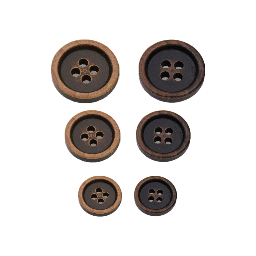 Wooden Suiting Button Round Border
