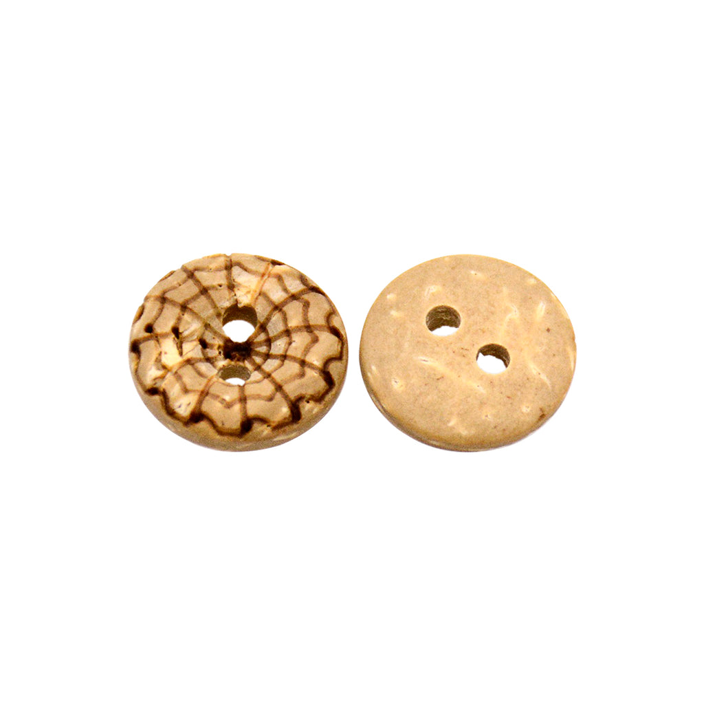Engrave Spider 2 Hole Coconut Button