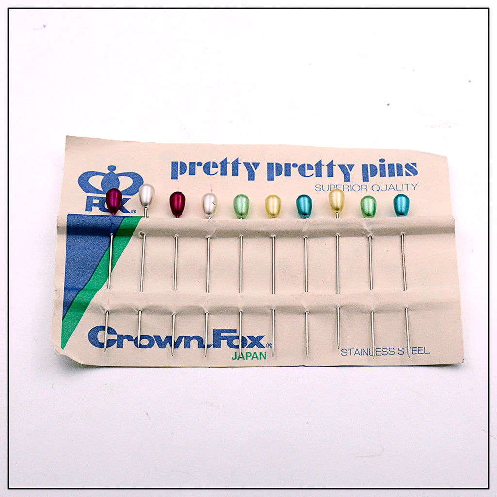 Crown Fox Pearl Pins