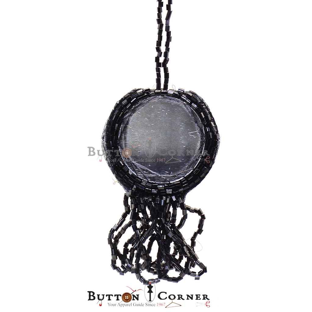 Fancy Glass Beads Mirror Tassel