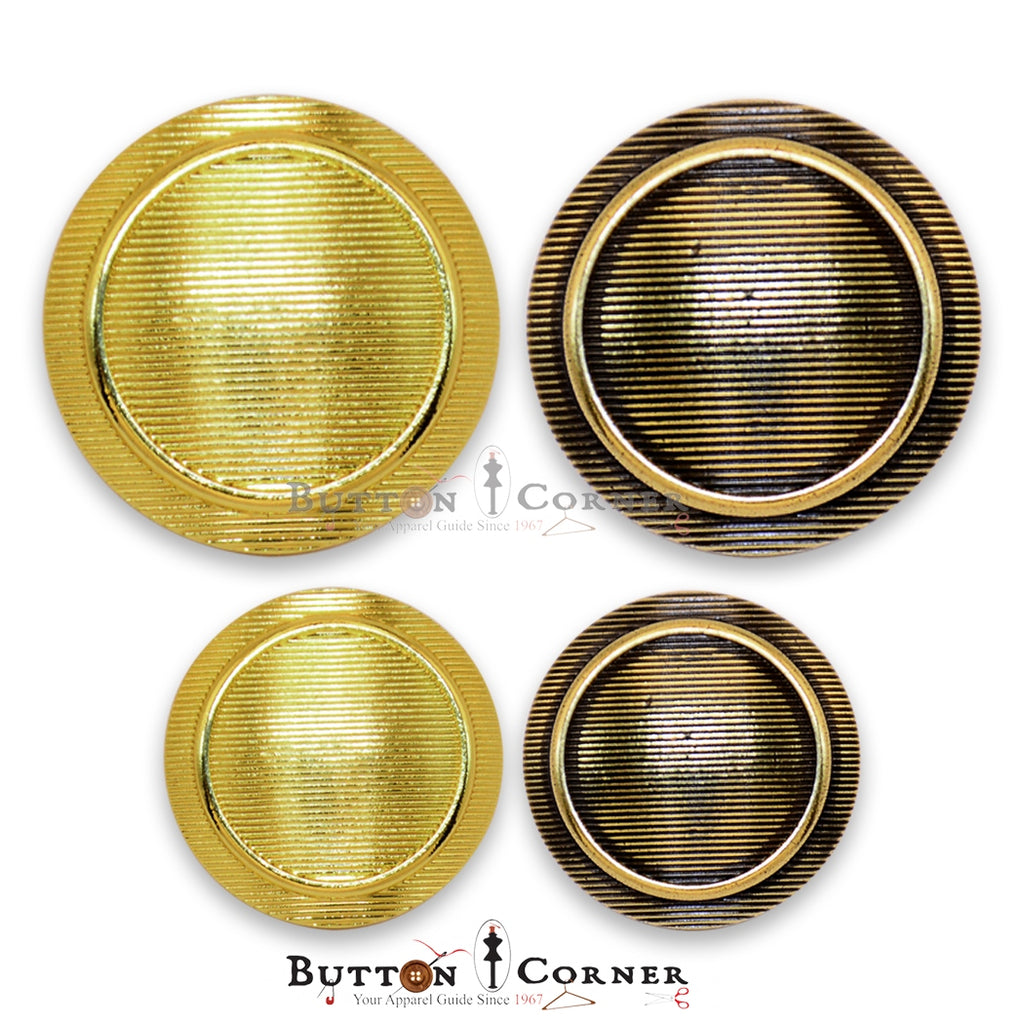 Metal Button With Border Outline