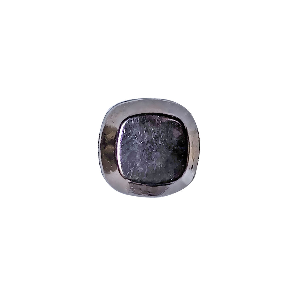 Square Shape Plain Metal Button