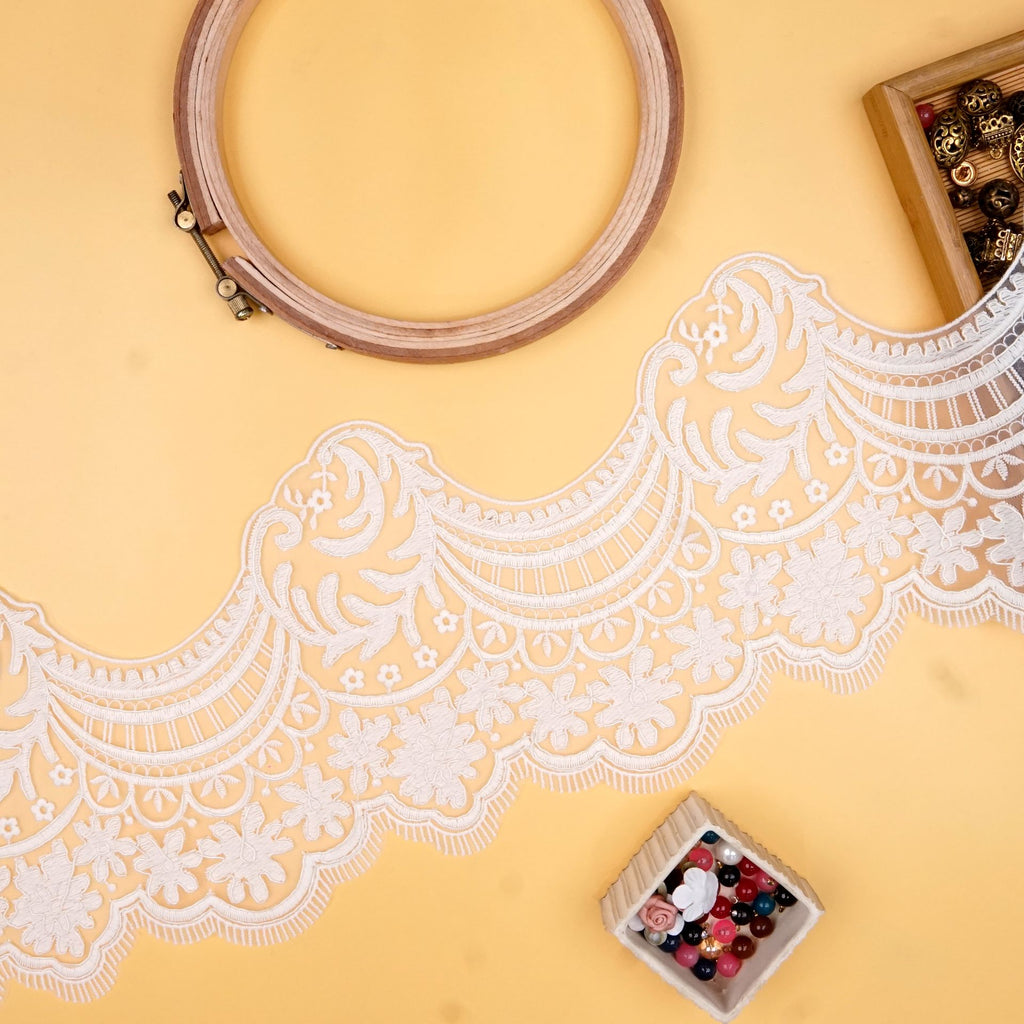 One Side Border Organza Lace