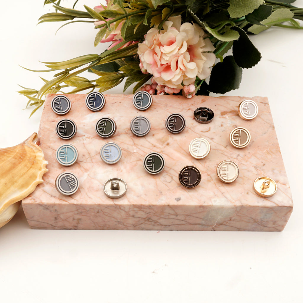 Distinct Symbol Round Shirt Button