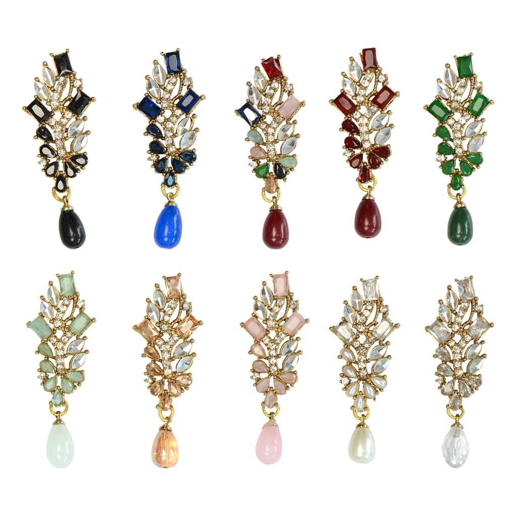 Gold Base Fancy Kundan Button