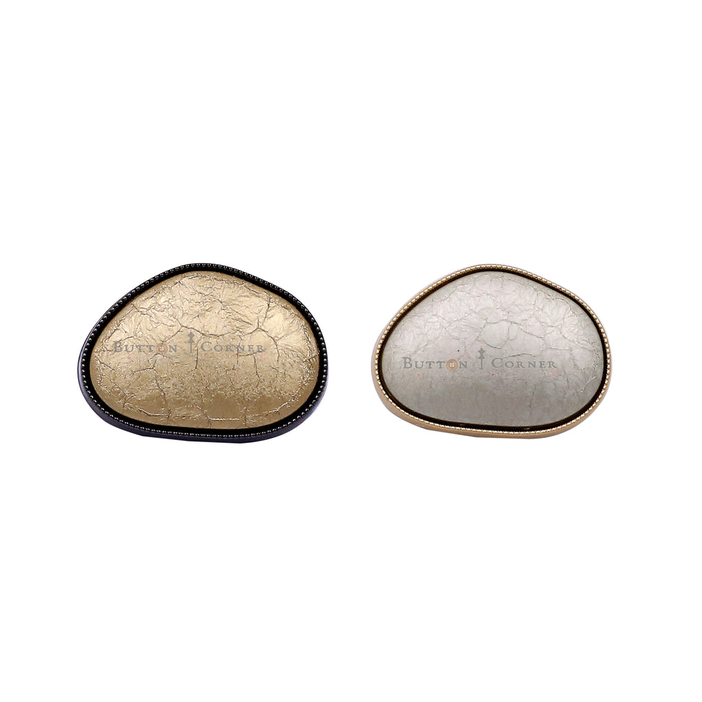 Stone Shape Metal Button