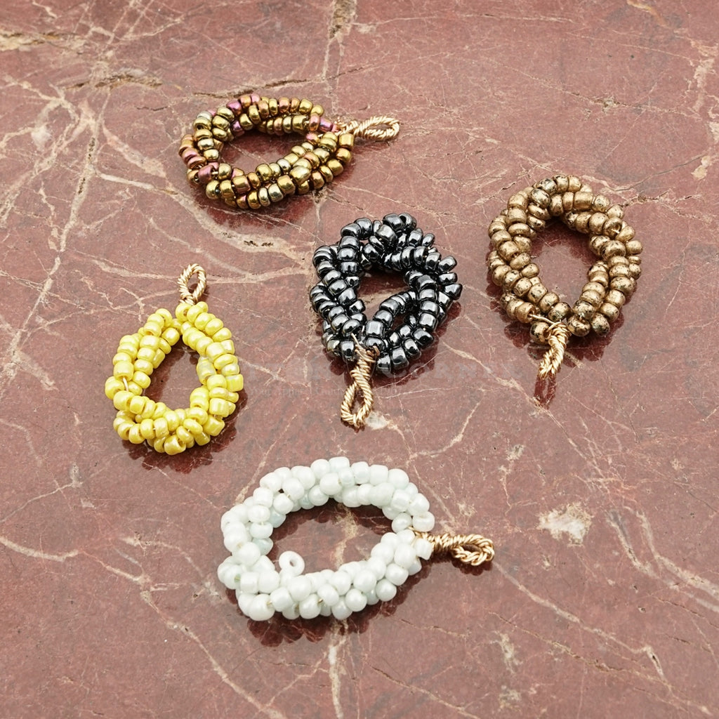 1.5mm Glass Beads Drop Shape Hanging