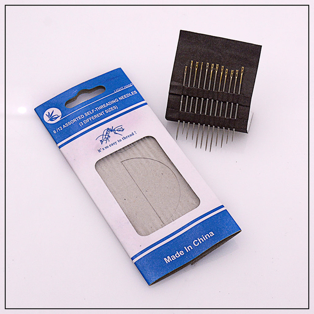 Self Threading Needles In Gold Eyes
