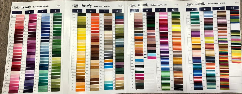 Embroidery Thread Shade Card