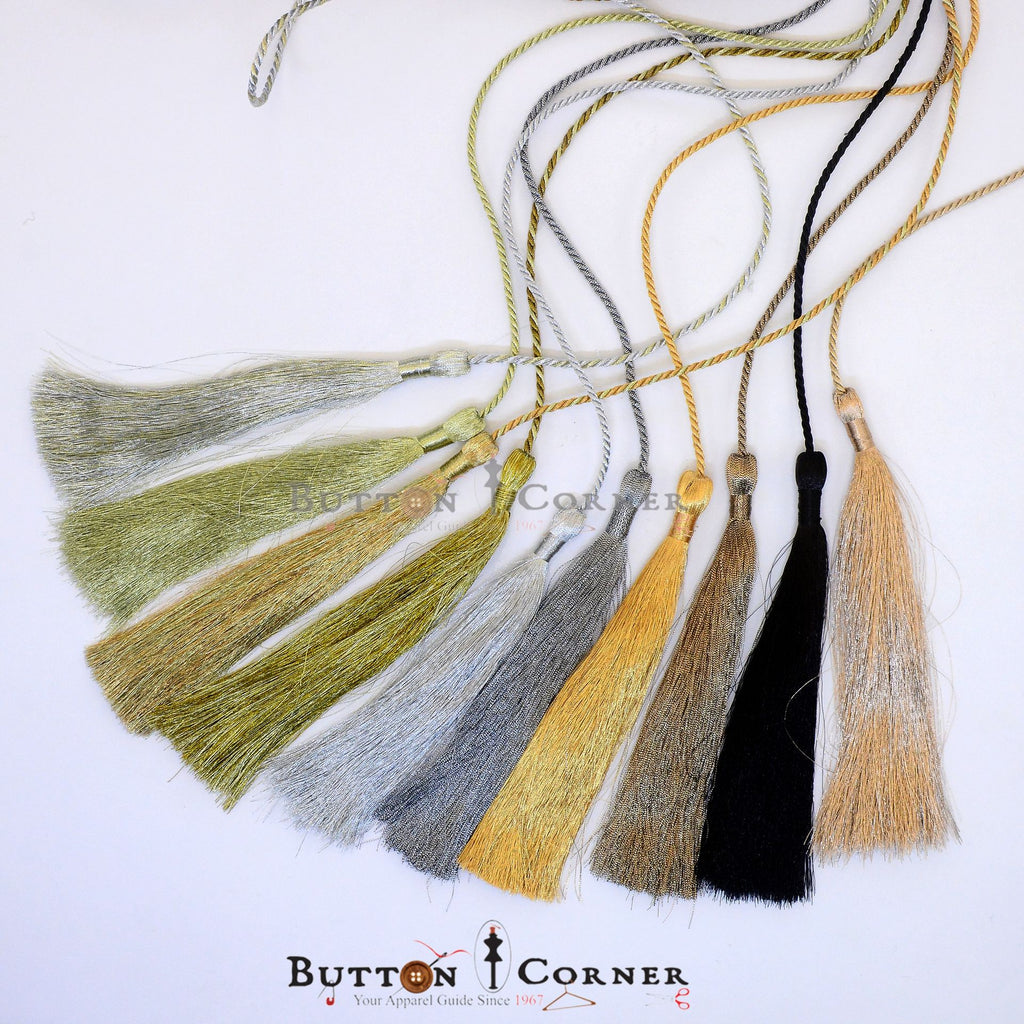 Fancy Metallic Yarn Tassel Cord