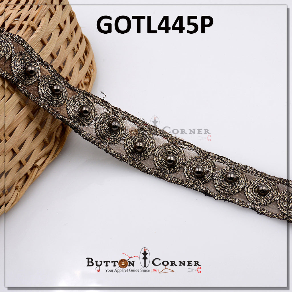 Fancy Gota Lace With Pearls 3D