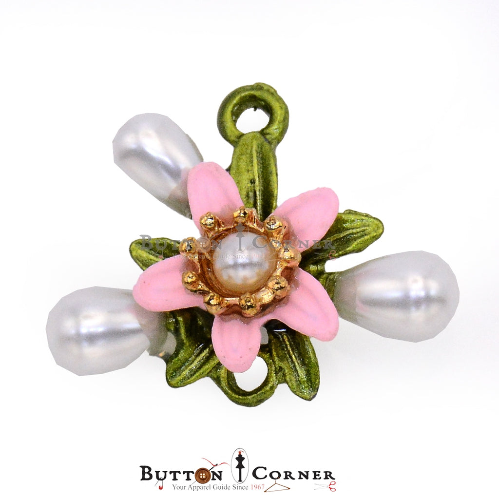 Flower With Three Pearl Drop
