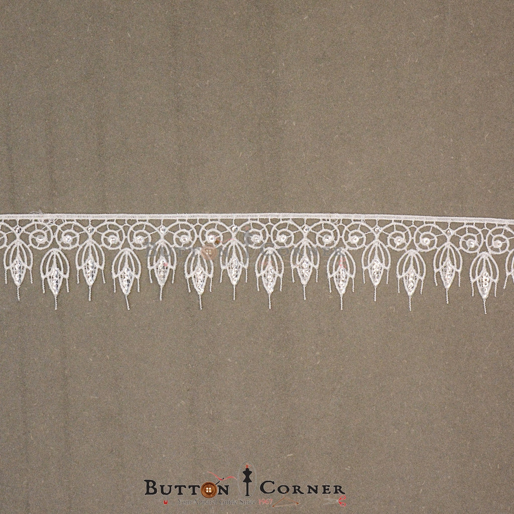 One Side Border Sequence Shuttle Lace