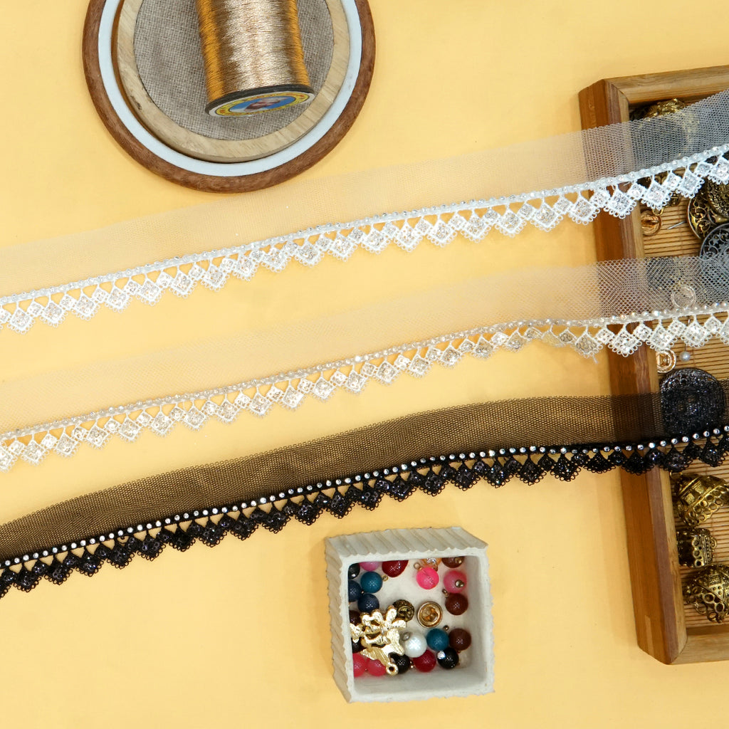 Fancy Stone Sequence Lace