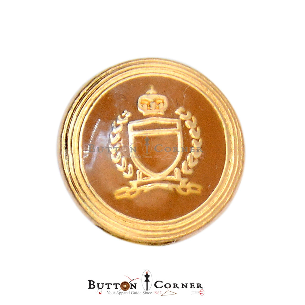 Crown Design Metal Shank Button