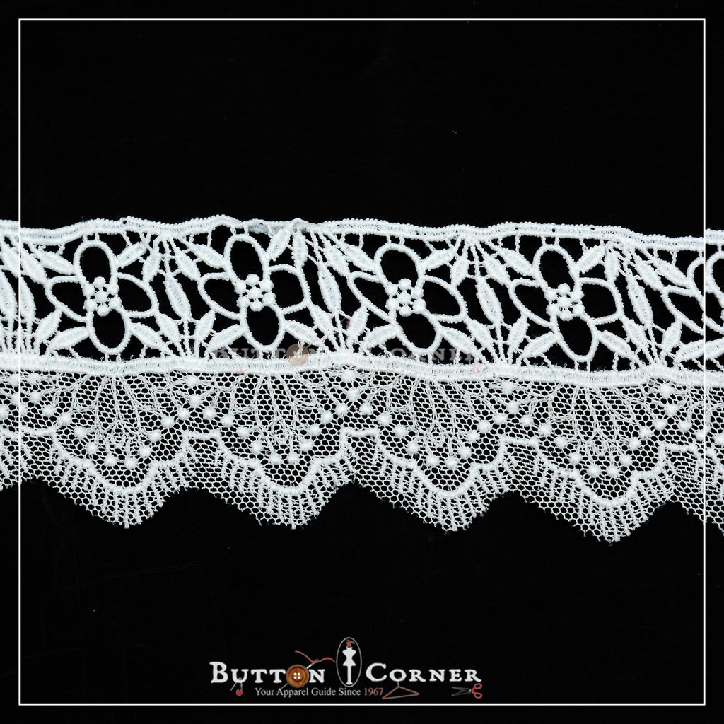 One Side Border Shuttle Net Lace