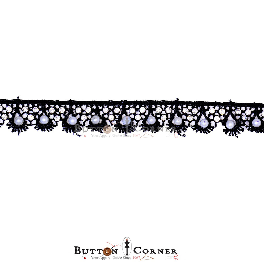Shuttle With Stone & Pearl Lace