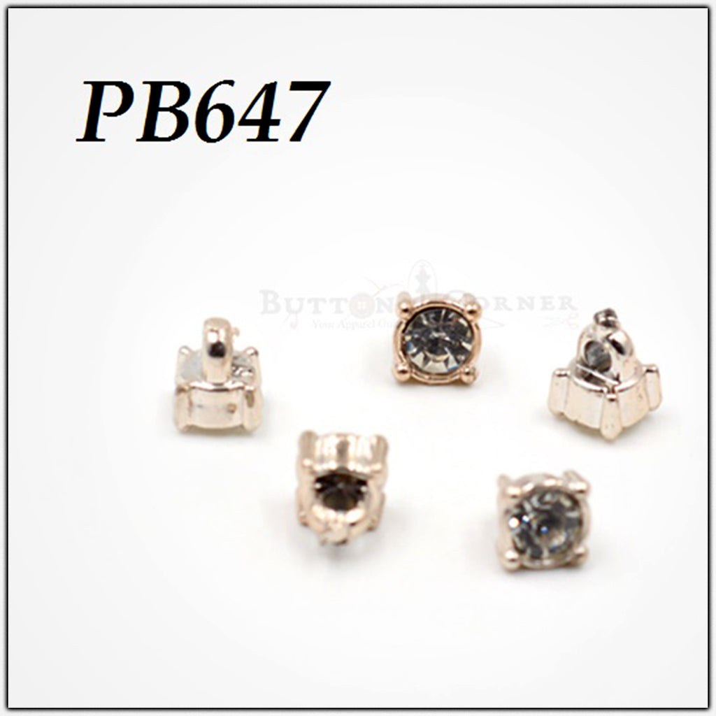 Border Design Crystal Shank Button