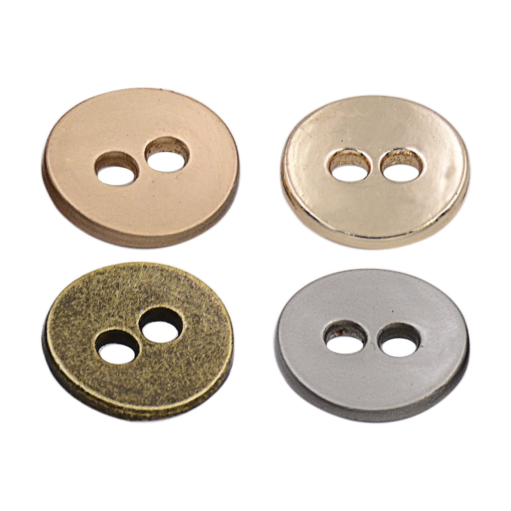 Round 2 Hole Metal Shirt Button