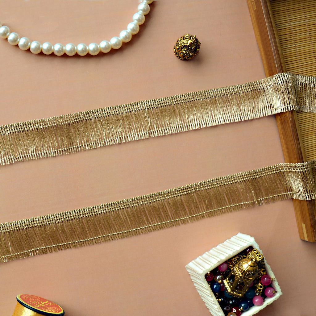 Fancy Metallic Yarn Hanging Lace