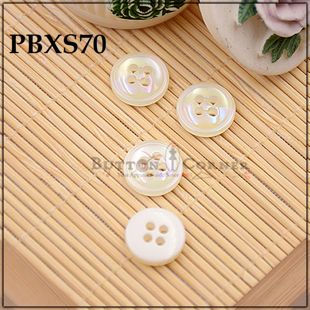 Multi Shine 4 Hole Plastic Shirt Button