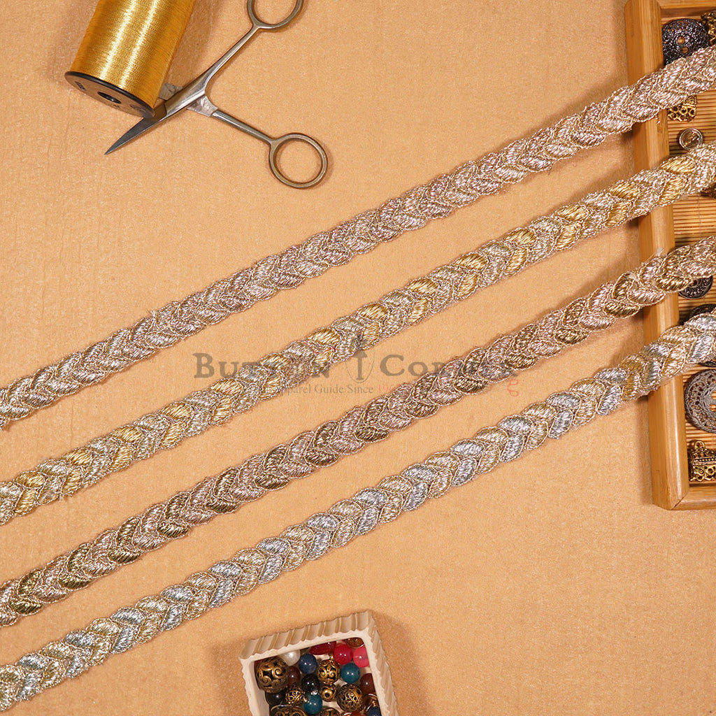Fancy Metallic Yarn Net Lace
