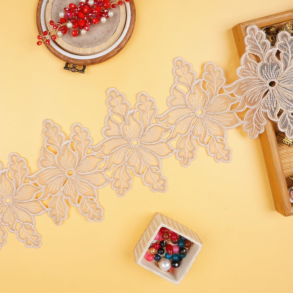 Flower Design Organza Lace