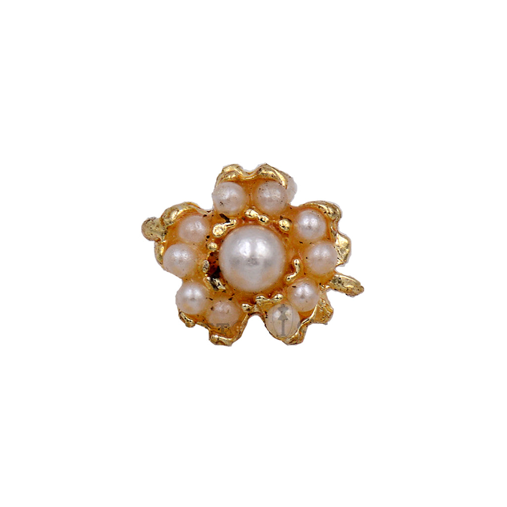 Fancy Button With Pearls
