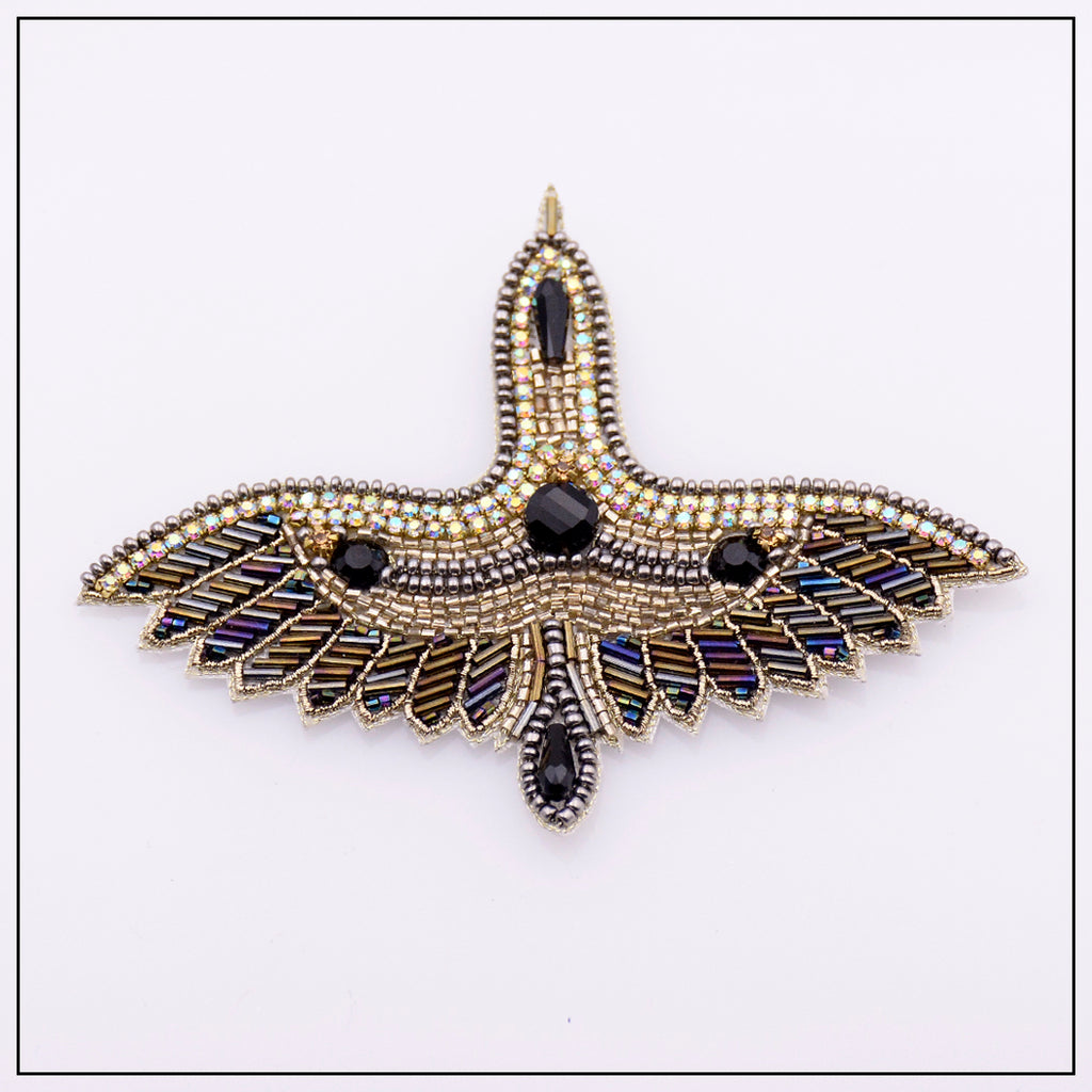 Hand Made Flying Bird Glass Beads Motif