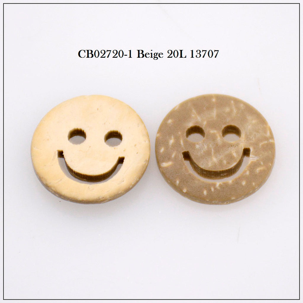 Smile Emoji 2 Hole Coconut Button
