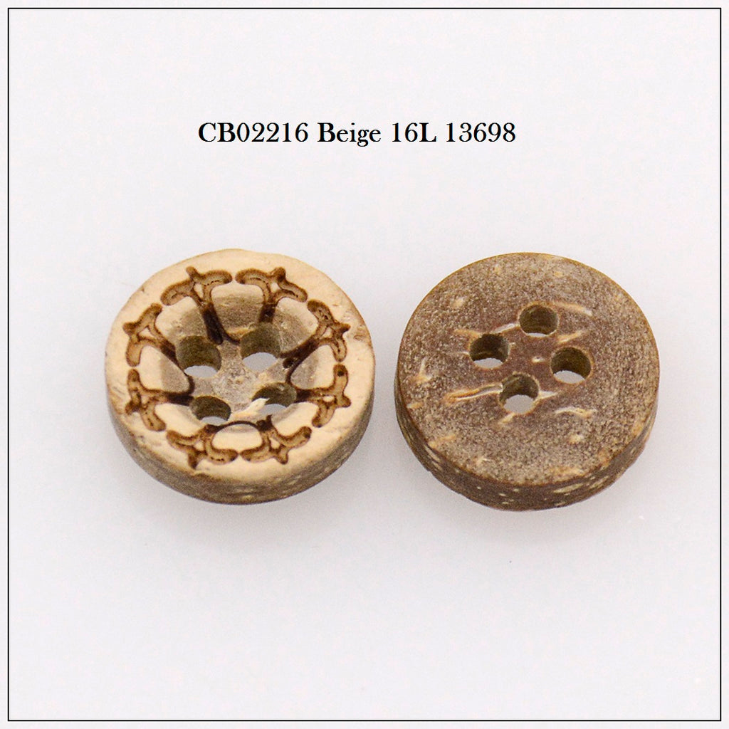 Engrave Broder 4 Hole Wooden Button