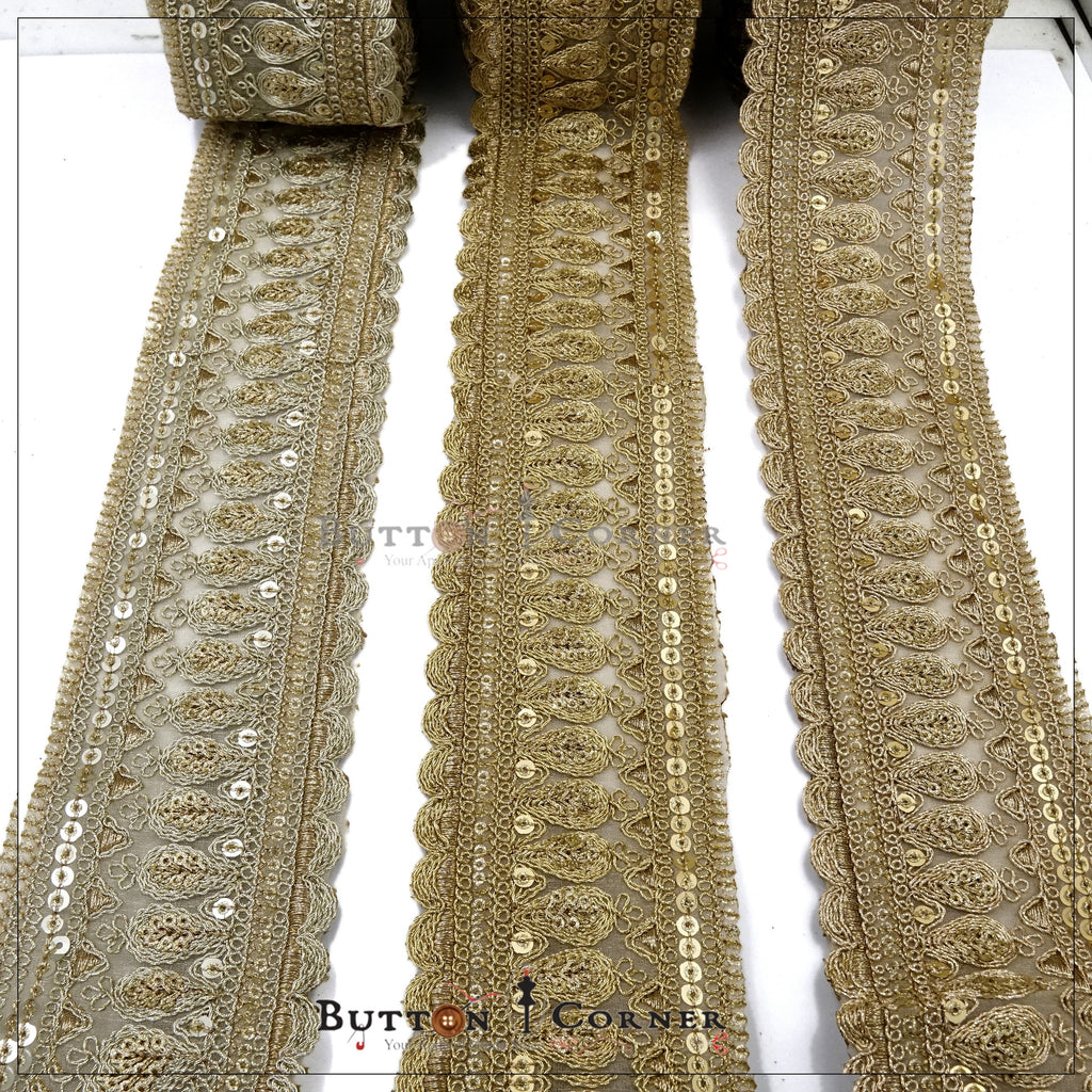 Fancy Metallic Yarn Lace